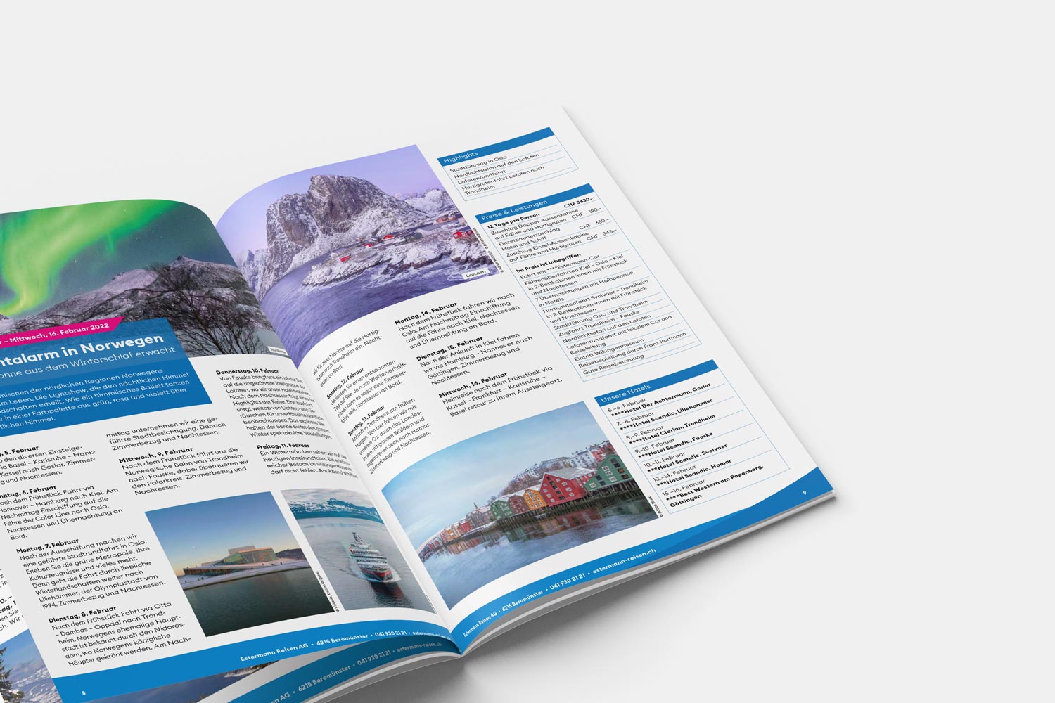 Innenseiten vom Estermann Reisekatalog 2022