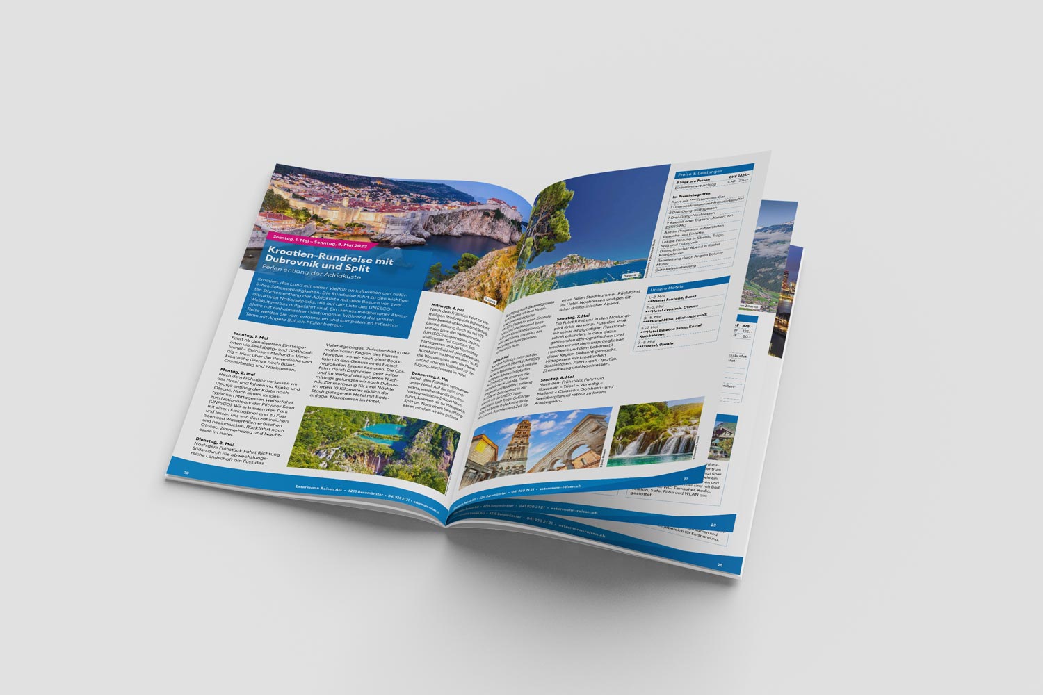 Innenseiten vom Estermann Reisekatalog 2022