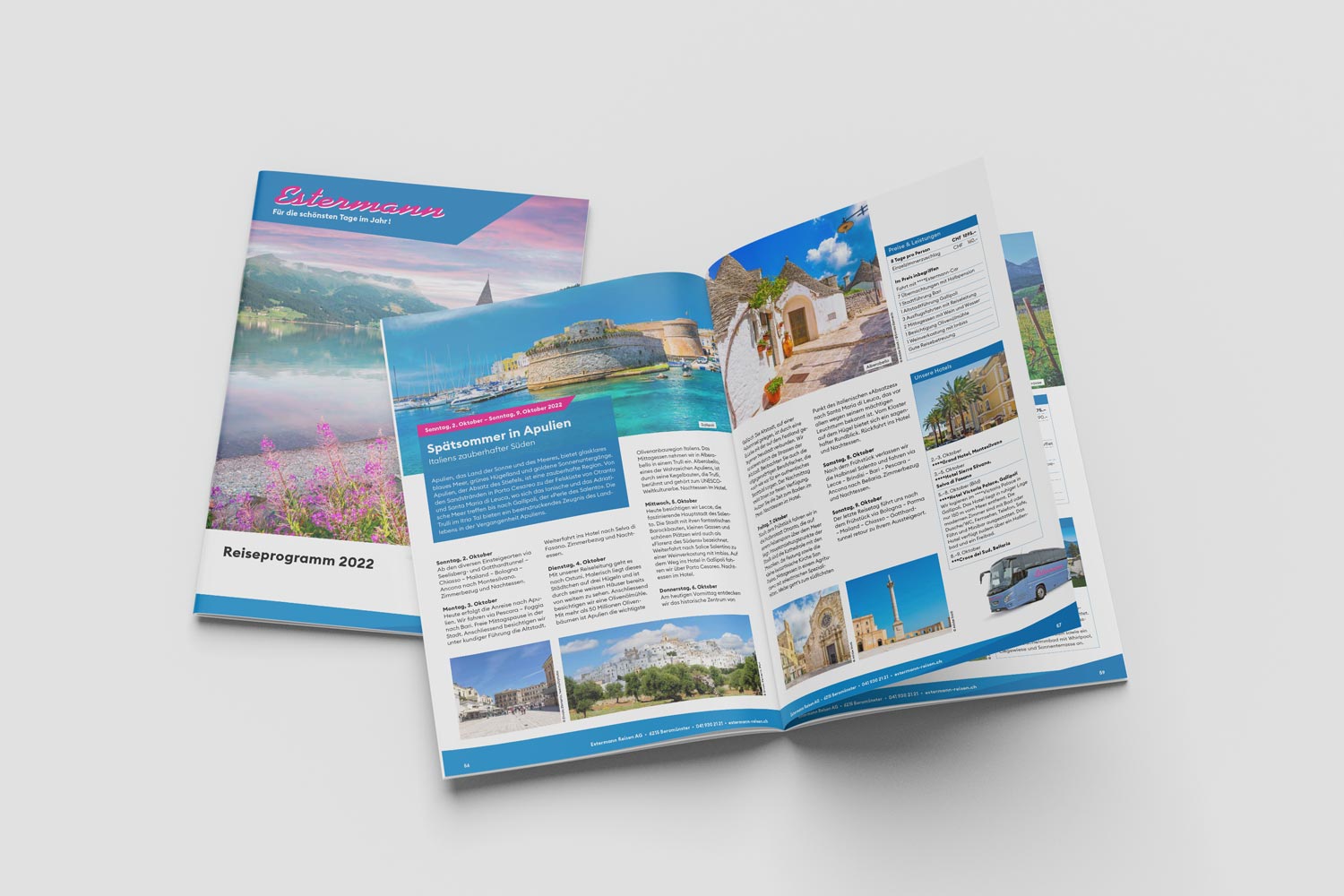 Innenseiten vom Estermann Reisekatalog 2022