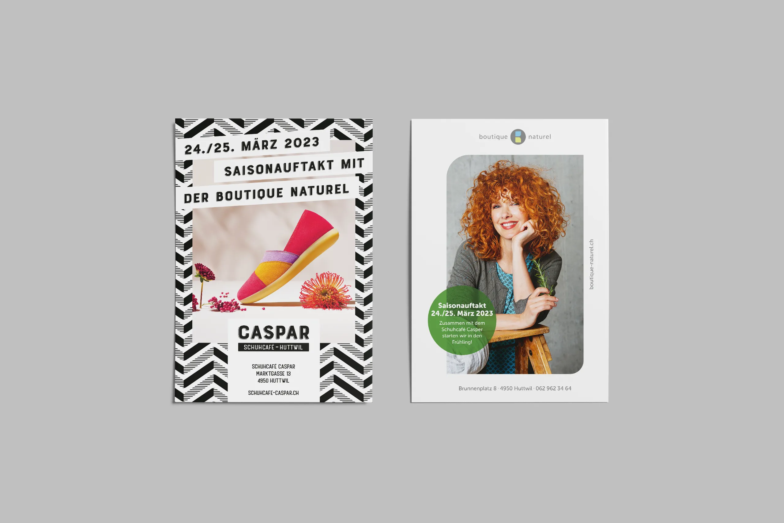 Flyer Schuhcafé Caspar und Boutique Naturel